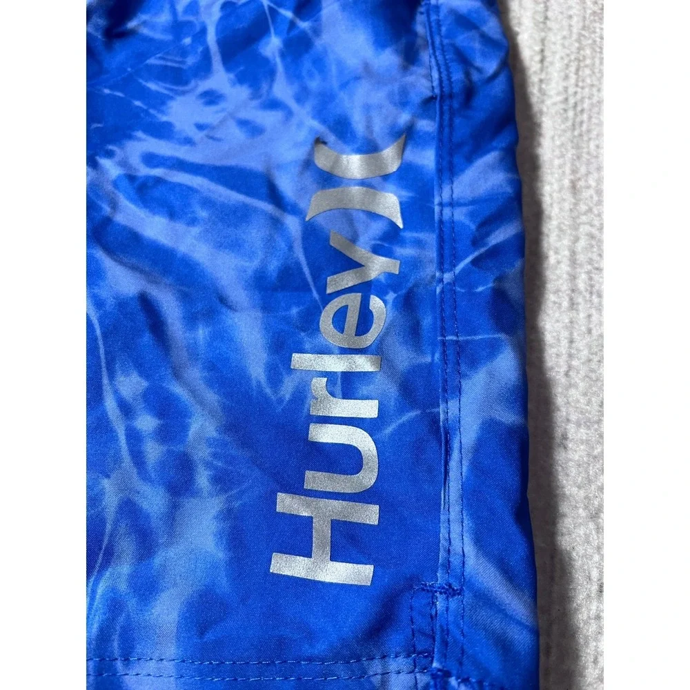 Hurley Tie Dye Swim Trunks Shorts Blue‎ Mens Large